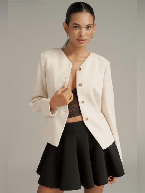 Anthropologie Jackets & Blazers - ✨ Anthropologie Collarless Knit Blazer Sz S